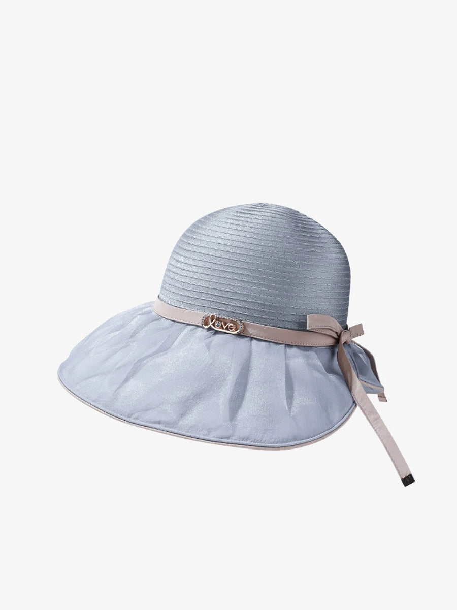 Women Summer Casual Beathable Sunproof Bow Hat