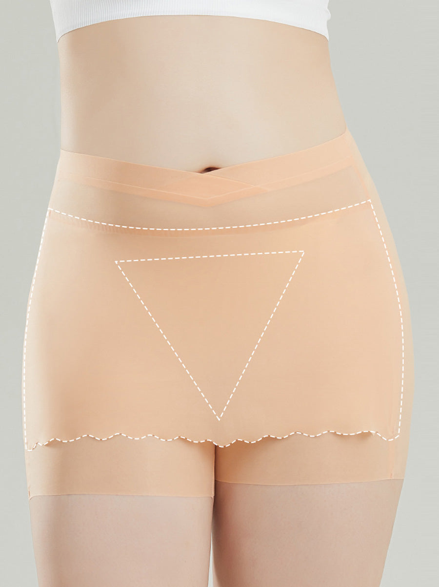 2 Pieces Women Pure Color High Waist Underpants