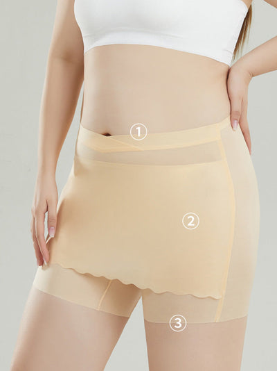2 Pieces Women Pure Color High Waist Underpants