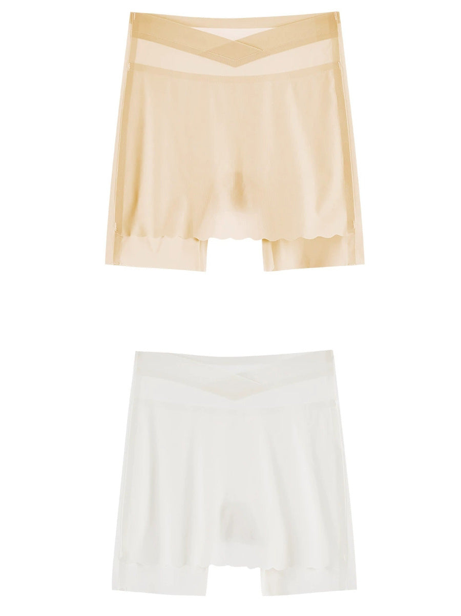 2 Pieces Women Pure Color High Waist Underpants