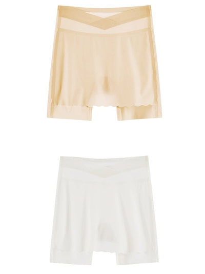 2 Pieces Women Pure Color High Waist Underpants