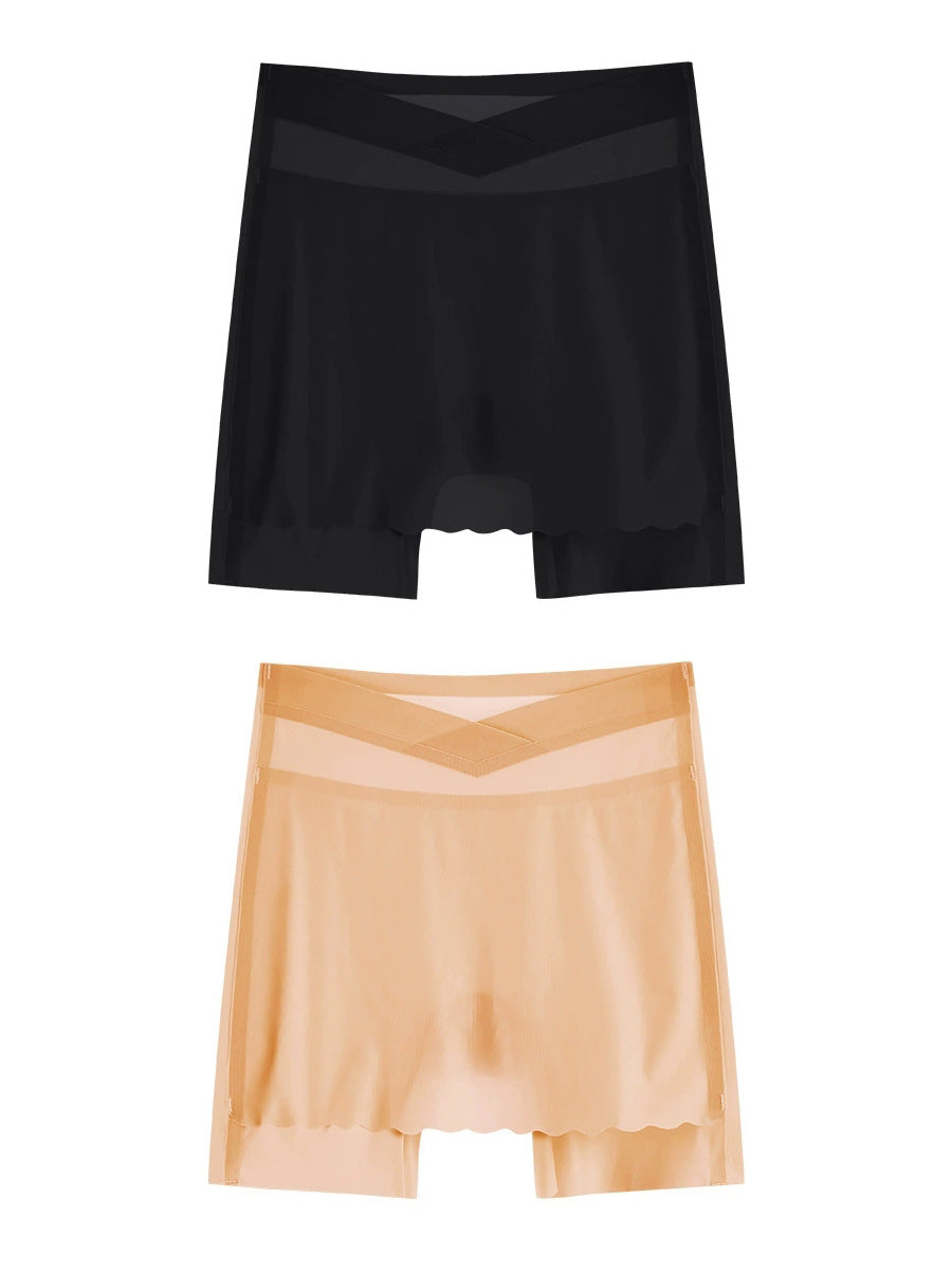 2 Pieces Women Pure Color High Waist Underpants