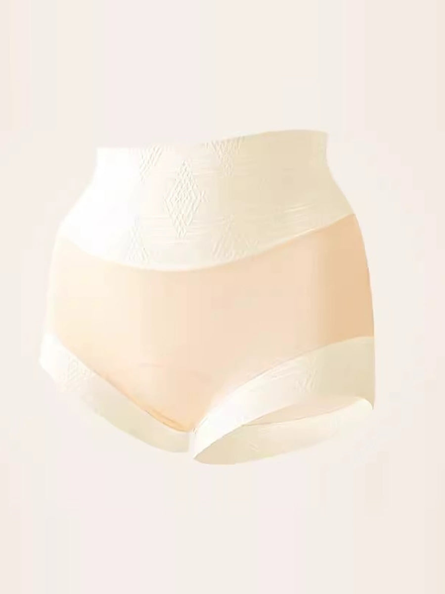 5 Pieces Summer Women Colorblock High Waist Cotton Underwear