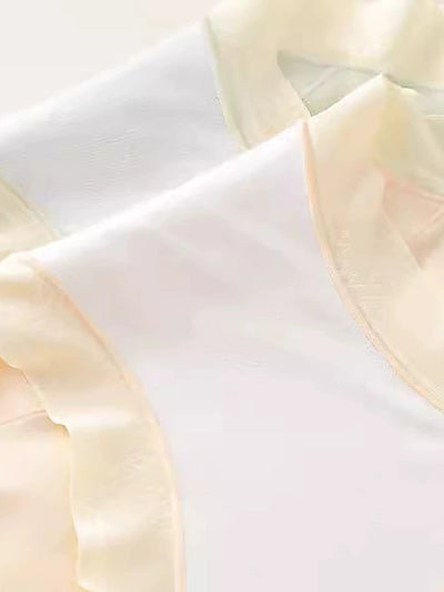 5 Pieces Summer Women Colorblock High Waist Cotton Underwear