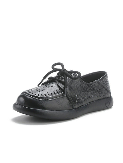 Women Summer Genuine Leather Strap Flat Shoes