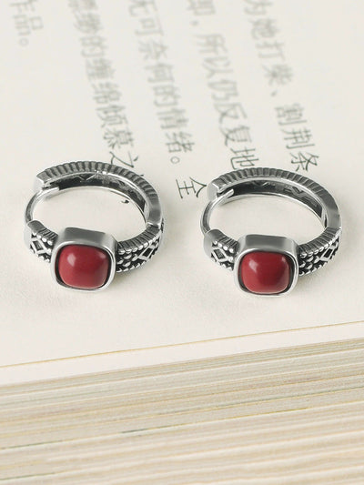 Women Summer Retro Cooper-plating Silver Earrings