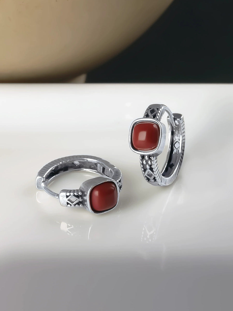 Women Summer Retro Cooper-plating Silver Earrings