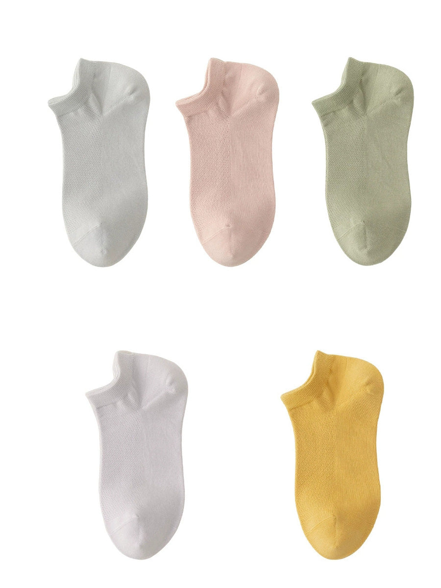 5 Pairs Women Summer Cotton Short Socks