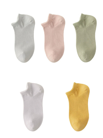 5 Pairs Women Summer Cotton Short Socks