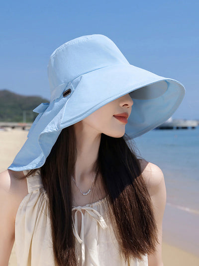 Women Summer Casual Pure Color Sunproof Hat