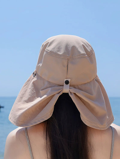 Women Summer Casual Pure Color Sunproof Hat