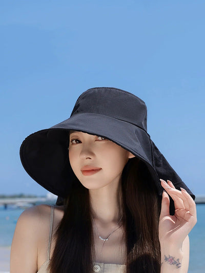 Women Summer Casual Pure Color Sunproof Hat