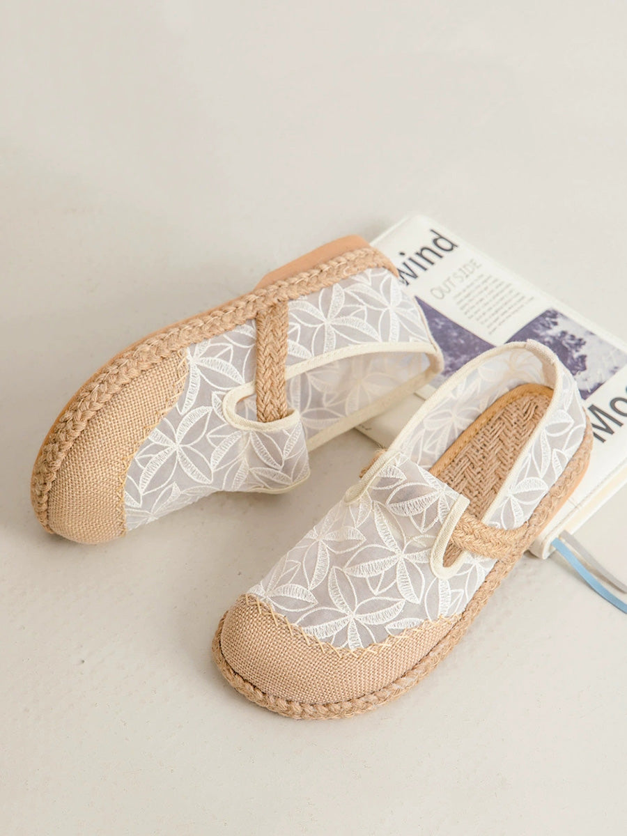 Women Summer Artsy Clotch Spliced Flat Shoes