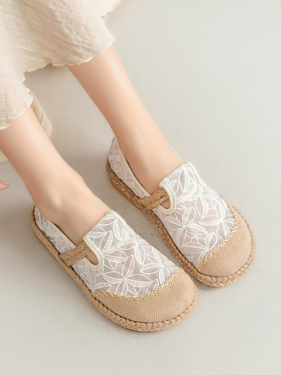 Women Summer Artsy Clotch Spliced Flat Shoes