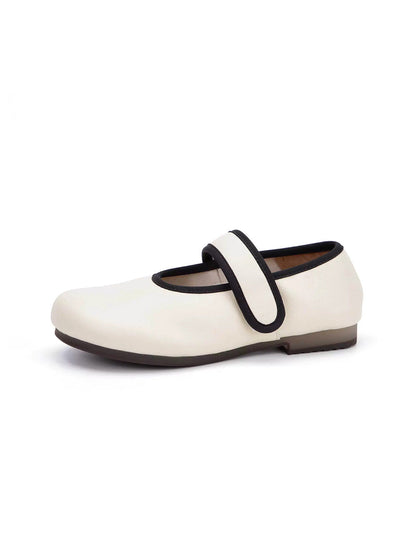 Women Summer Casual Colorblock Leather Shoes