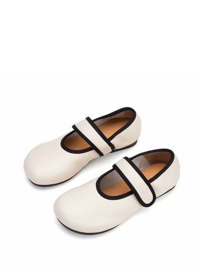 Women Summer Casual Colorblock Leather Shoes