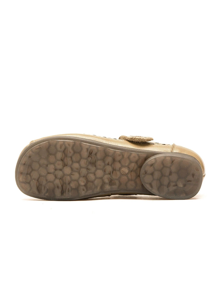 Women Summer Casual Pure Color Hollow Out Shoes