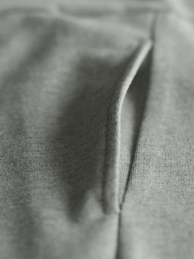 Plus Size Women Autumn Casual Pure Color O-Neck Cotton Dress