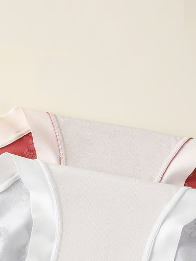 4 Pieces Women Bamboo Jacquard High Waist Underwear