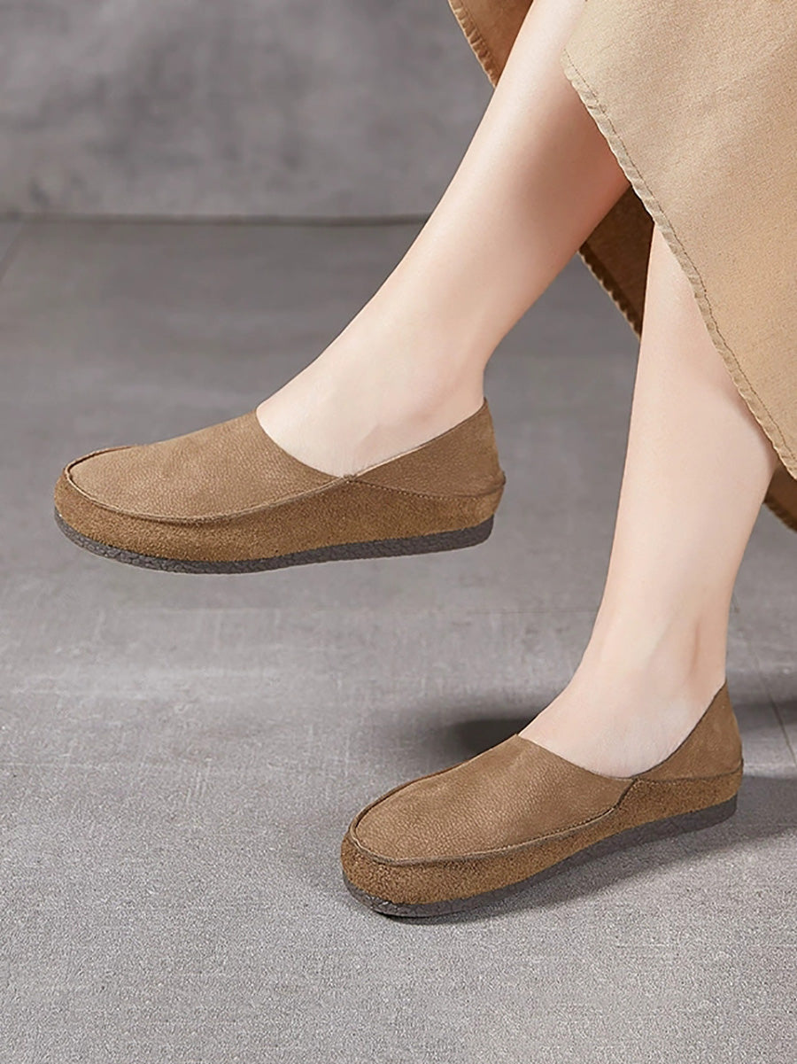 Women Summer Genuine Leather Flat Shoes