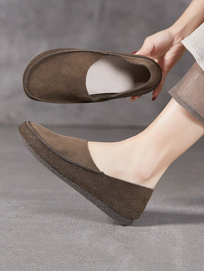 Women Summer Genuine Leather Flat Shoes