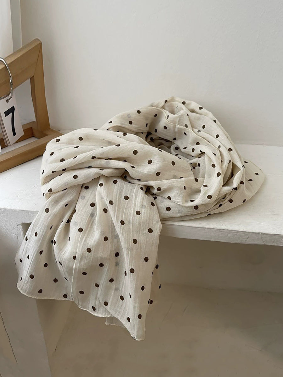 Women Artsy Vintage Dot Scarf Shawl