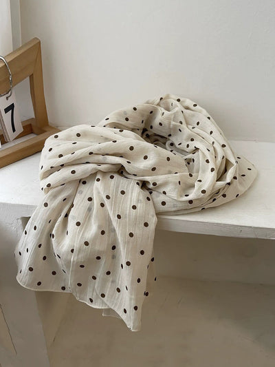 Women Artsy Vintage Dot Scarf Shawl