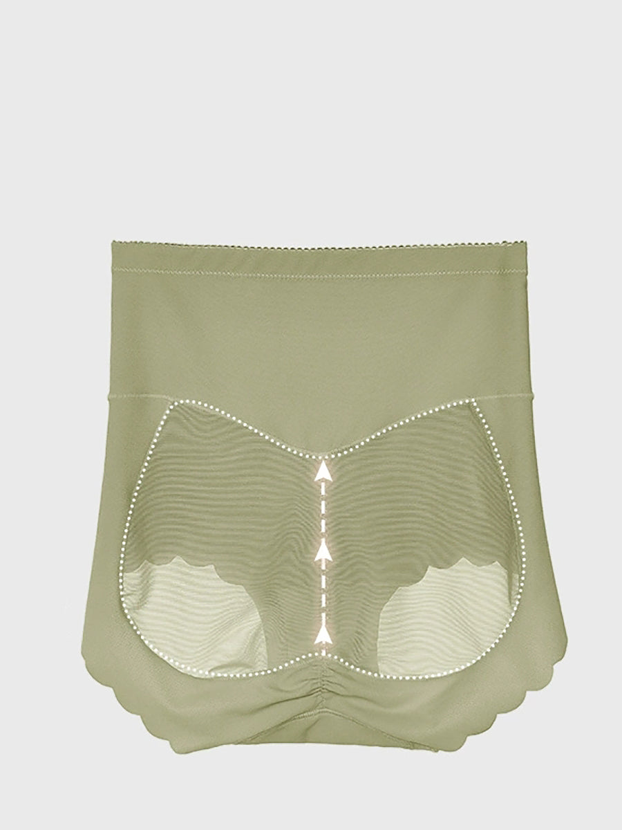 2 Pairs Women Casual Pure Color High Waist Underwear