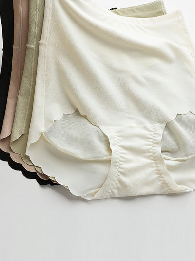 2 Pairs Women Casual Pure Color High Waist Underwear