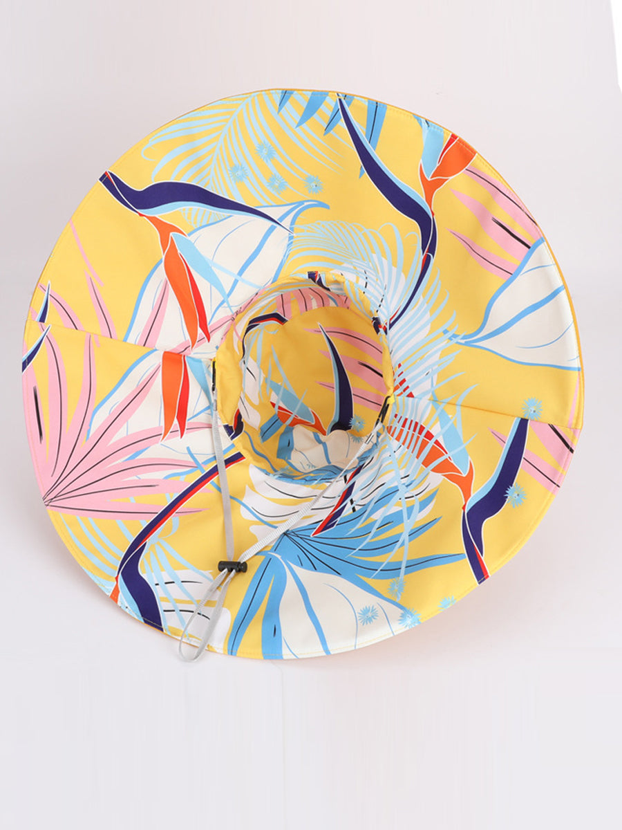Women Summer Dual-side Wearing Flower Sunproof Hat