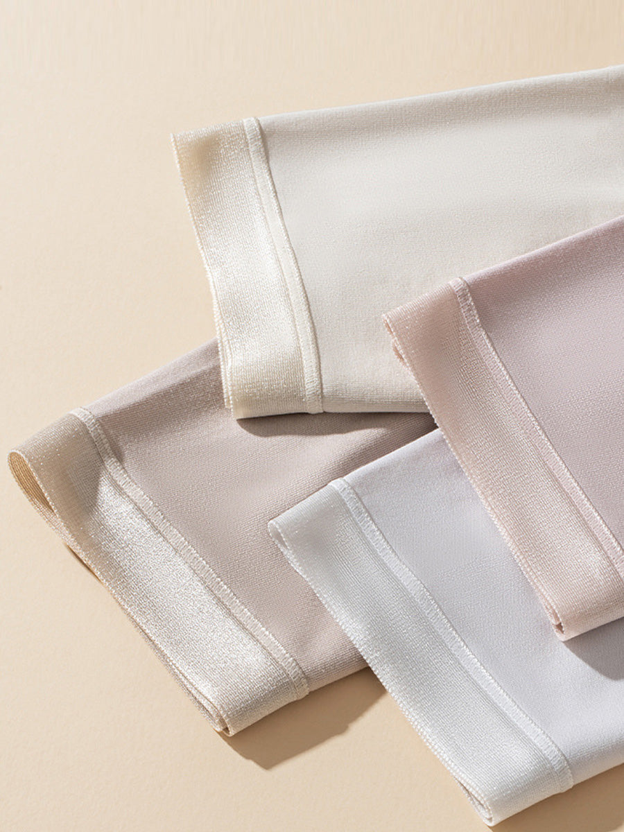 4 Pieces Women Casual Pure Color High Waist Underwear