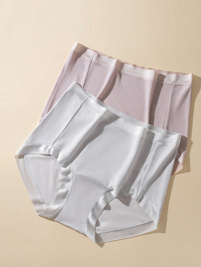 4 Pieces Women Casual Pure Color High Waist Underwear
