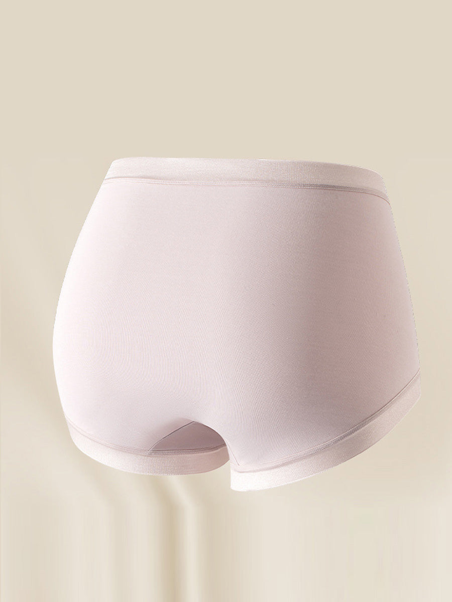 4 Pieces Women Casual Pure Color High Waist Underwear