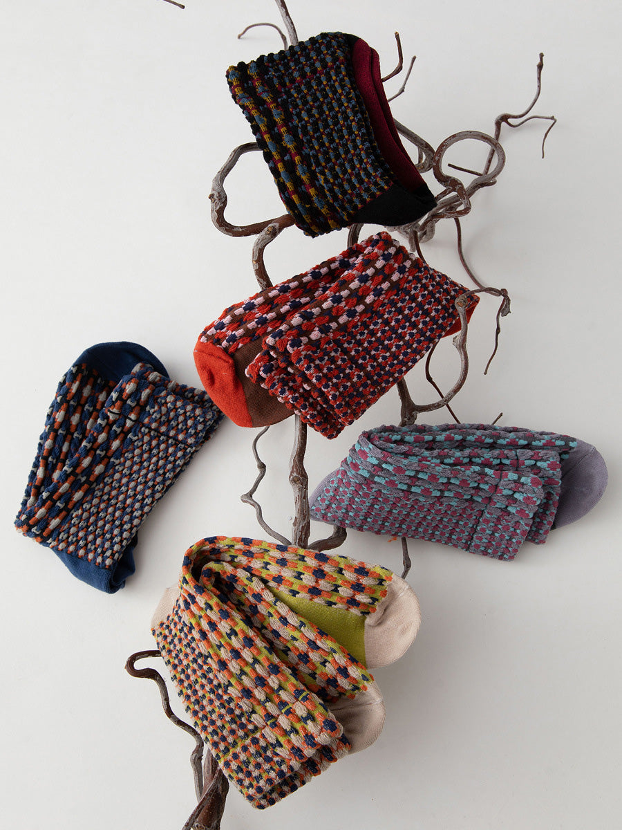 5 Pairs Women Autumn Artsy Mid Heel Socks