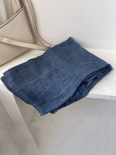 Women Autumn Artsy Pure Color Shawl Scarf