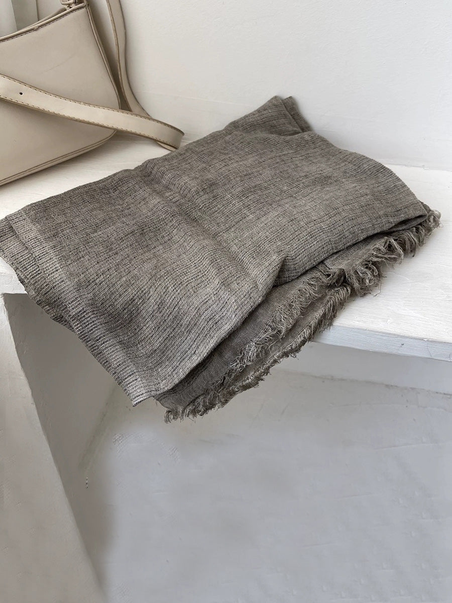 Women Autumn Artsy Pure Color Shawl Scarf