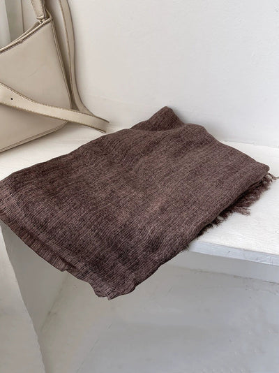 Women Autumn Artsy Pure Color Shawl Scarf