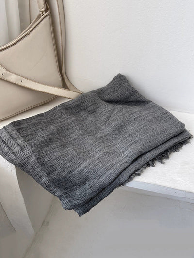 Women Autumn Artsy Pure Color Shawl Scarf