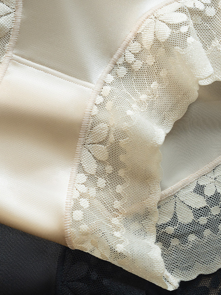 5 Pieces Summer Women High Waist Flower Lace Underwear