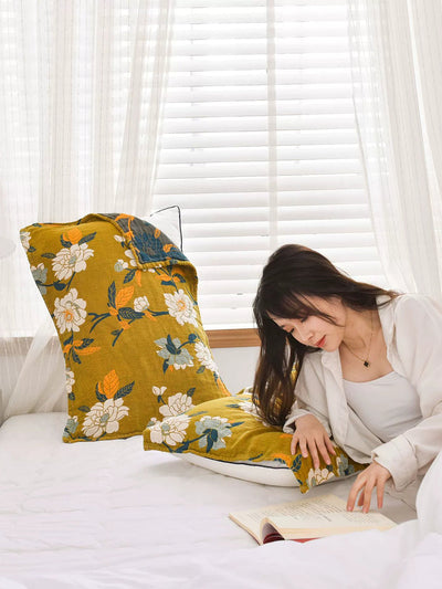 2 Pieces Artsy Floral 100%Cotton Pillow Towel