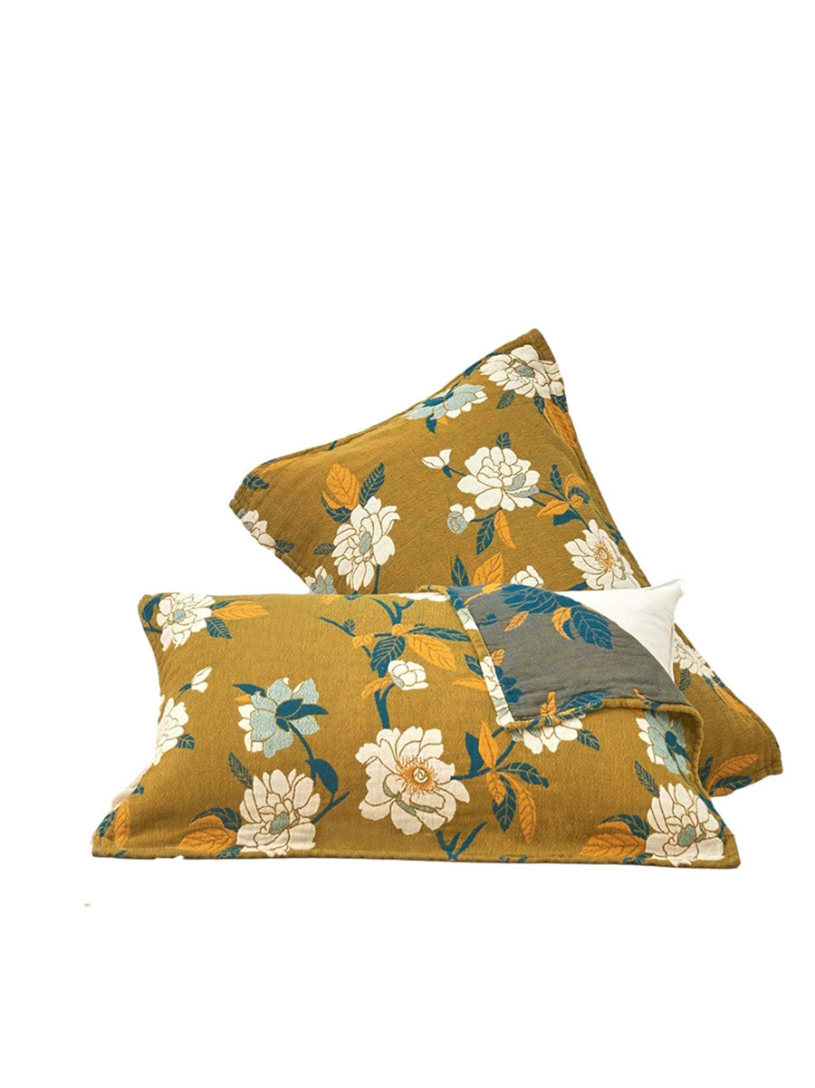 2 Pieces Artsy Floral 100%Cotton Pillow Towel