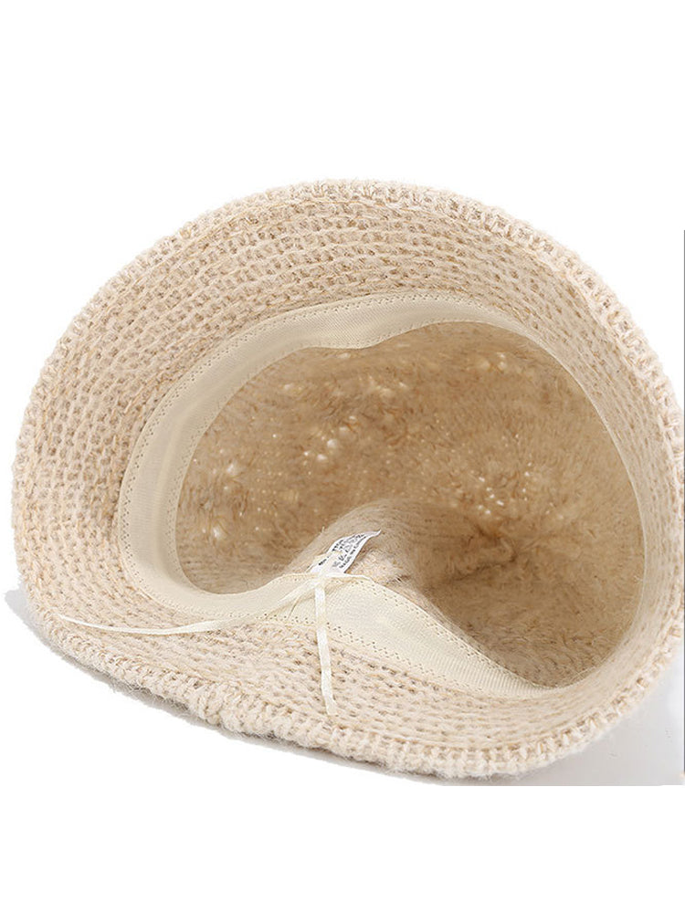 Women Autumn Warm  Knitted Bucket Hat