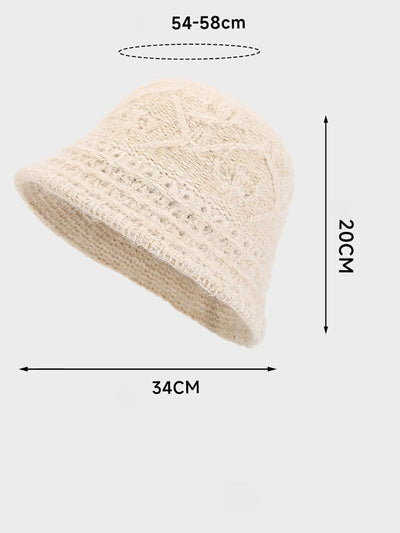 Women Autumn Warm  Knitted Bucket Hat