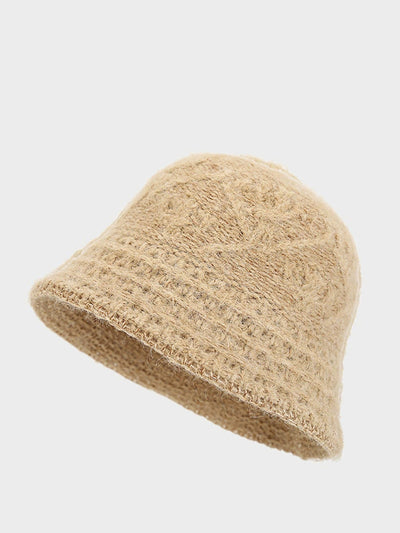 Women Autumn Warm  Knitted Bucket Hat