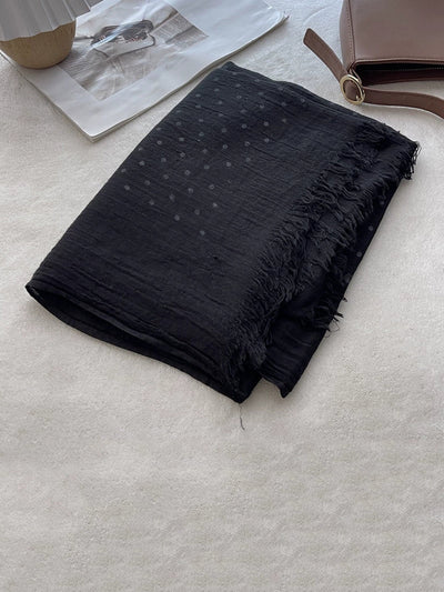 Women Autumn Artsy Dot Tassel Shawl Scarf