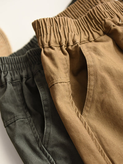 Women Summer Pure Color 100%Cotton Harem Pants