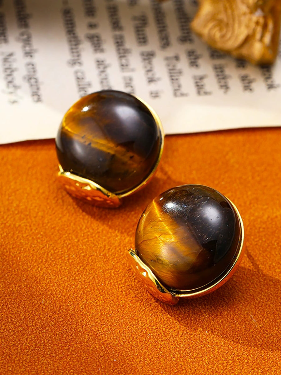 Women Vintage Pearl Stone Alloy Ear Stubs