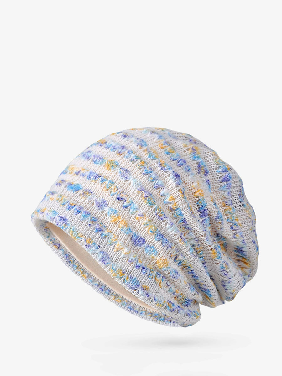 Women Autumn Artsy Floral Soft Knitted Hat