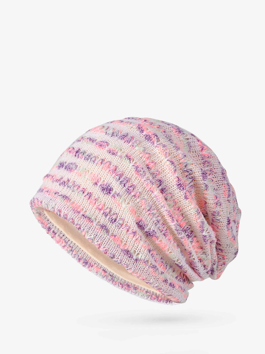Women Autumn Artsy Floral Soft Knitted Hat