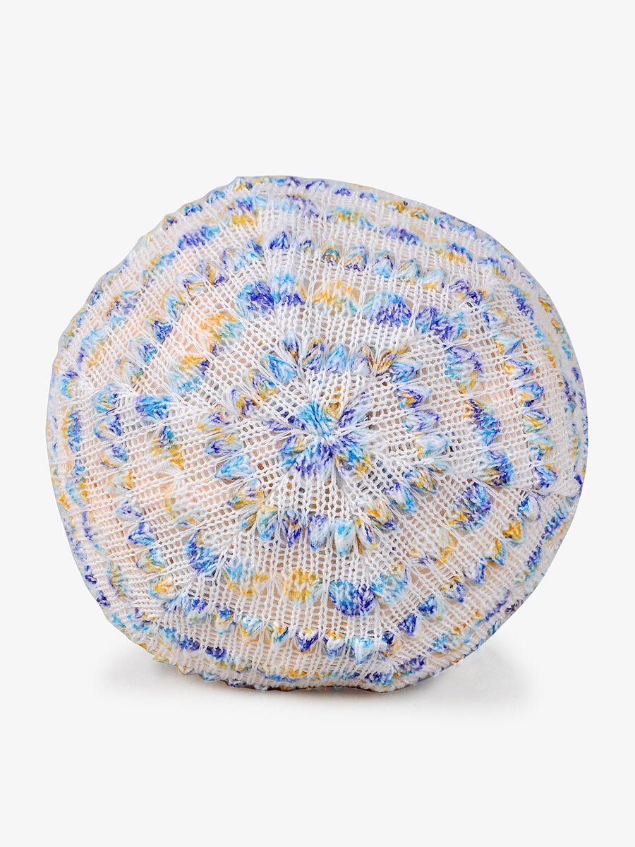 Women Autumn Artsy Floral Soft Knitted Hat